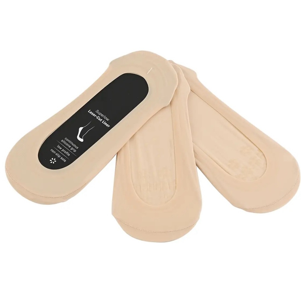 Naturalizer Set of 3 Pair Ultra Low, No Show Shoe Liners. Size 5-9.5β